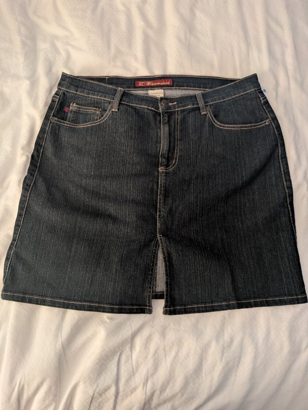 Vintage Z. Cavaricci Dark Denim Straight Skirt